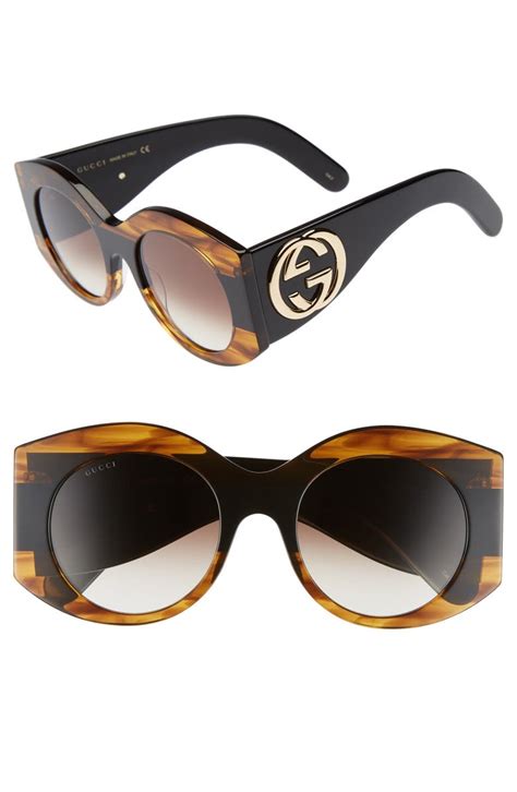 gucci 51mm transparent stripe sunglasses|Gucci wayfarer sunglasses.